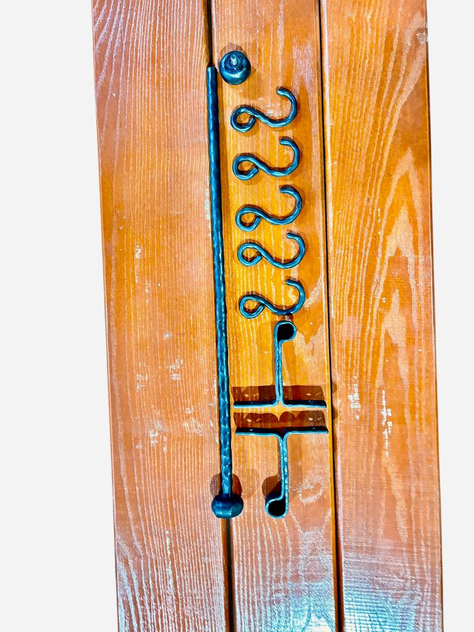 Hand-Forged Iron Kitchen Rack with Hooks,Heavy Duty Wrought Iron Pot and Pan Rail, Wall Mounted Utensil Holder, Custom Length 20–80 in