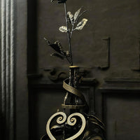 Hand-Forged Iron Rose with Heart Base вЂ“ A Symbol of Eternal Love