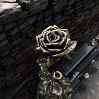 Hand-Forged Iron Rose with Heart Base вЂ“ A Symbol of Eternal Love