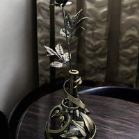 Hand-Forged Iron Rose with Heart Base вЂ“ A Symbol of Eternal Love