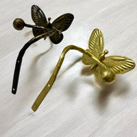Handmade metal curtain ties, wall-mounted curtain ties, curtain holder - elegant and charming design, butterfly-shaped curtain hooks