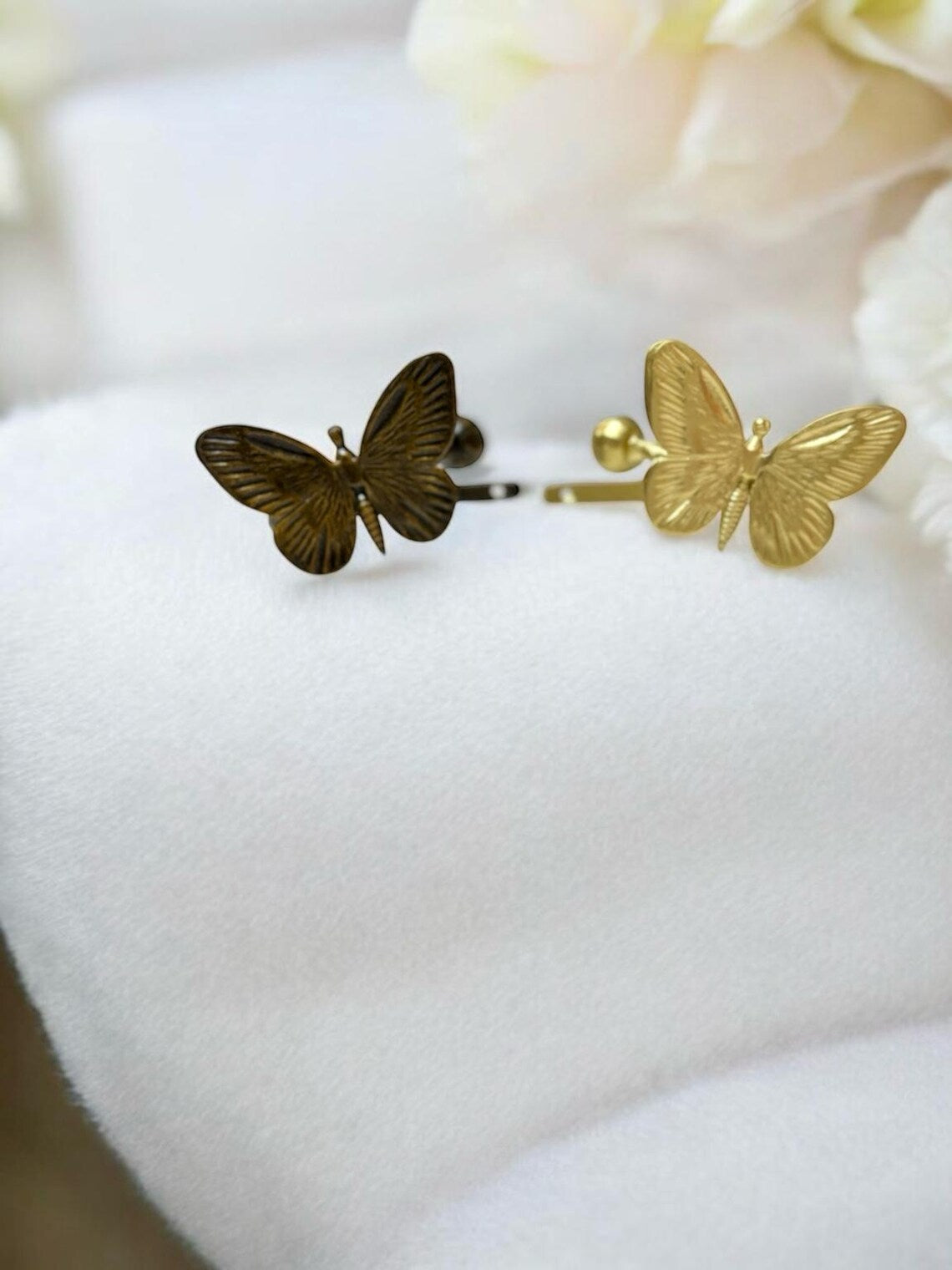 Handmade metal curtain ties, wall-mounted curtain ties, curtain holder - elegant and charming design, butterfly-shaped curtain hooks