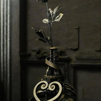 Hand-Forged Iron Rose with Heart Base вЂ“ A Symbol of Eternal Love