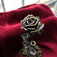 Hand-Forged Iron Rose with Heart Base вЂ“ A Symbol of Eternal Love