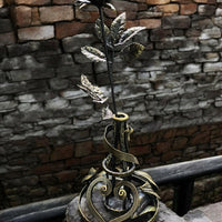 Hand-Forged Iron Rose with Heart Base вЂ“ A Symbol of Eternal Love