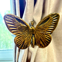Handmade metal curtain ties, wall-mounted curtain ties, curtain holder - elegant and charming design, butterfly-shaped curtain hooks