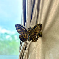 Handmade metal curtain ties, wall-mounted curtain ties, curtain holder - elegant and charming design, butterfly-shaped curtain hooks