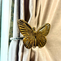 Handmade metal curtain ties, wall-mounted curtain ties, curtain holder - elegant and charming design, butterfly-shaped curtain hooks