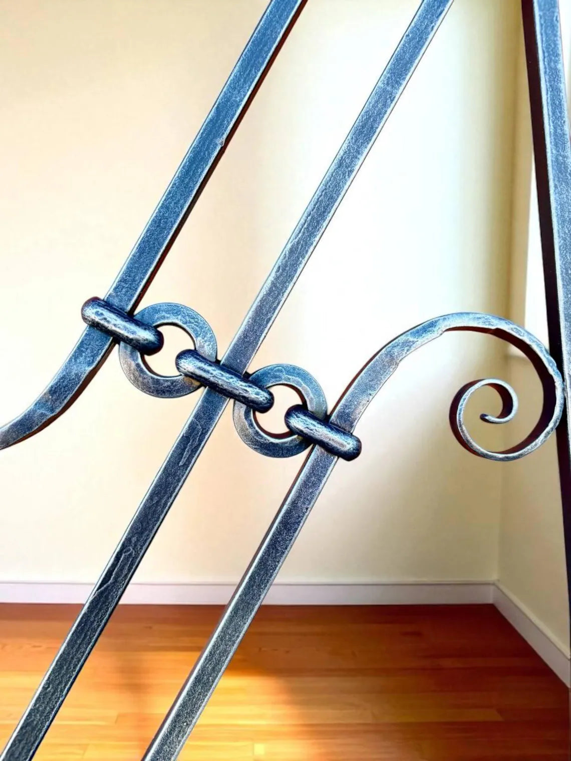 Hand Forged Industrial Metal Bench Legs: Heavy Duty Wrought Iron Furniture Base