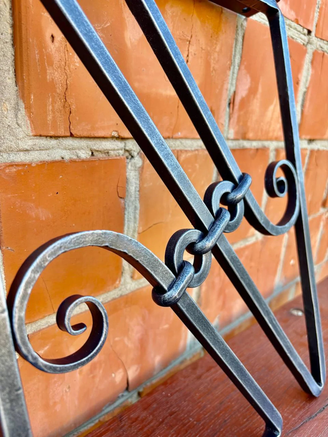 Hand Forged Industrial Metal Bench Legs: Heavy Duty Wrought Iron Furniture Base