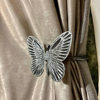 Handmade metal curtain ties, wall-mounted curtain ties, curtain holder - elegant and charming design, butterfly-shaped curtain hooks
