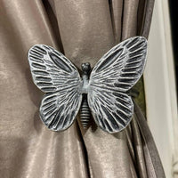Handmade metal curtain ties, wall-mounted curtain ties, curtain holder - elegant and charming design, butterfly-shaped curtain hooks