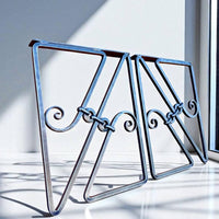 Hand Forged Industrial Metal Bench Legs: Heavy Duty Wrought Iron Furniture Base