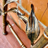 Hand Forged Wrought Iron Bench Legs: Bamboo Style, Rustic Frame