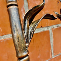 Hand Forged Wrought Iron Bench Legs: Bamboo Style, Rustic Frame