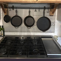 Hand-Forged Kitchen Rack — Rustic Iron Wall Organizer with Hooks