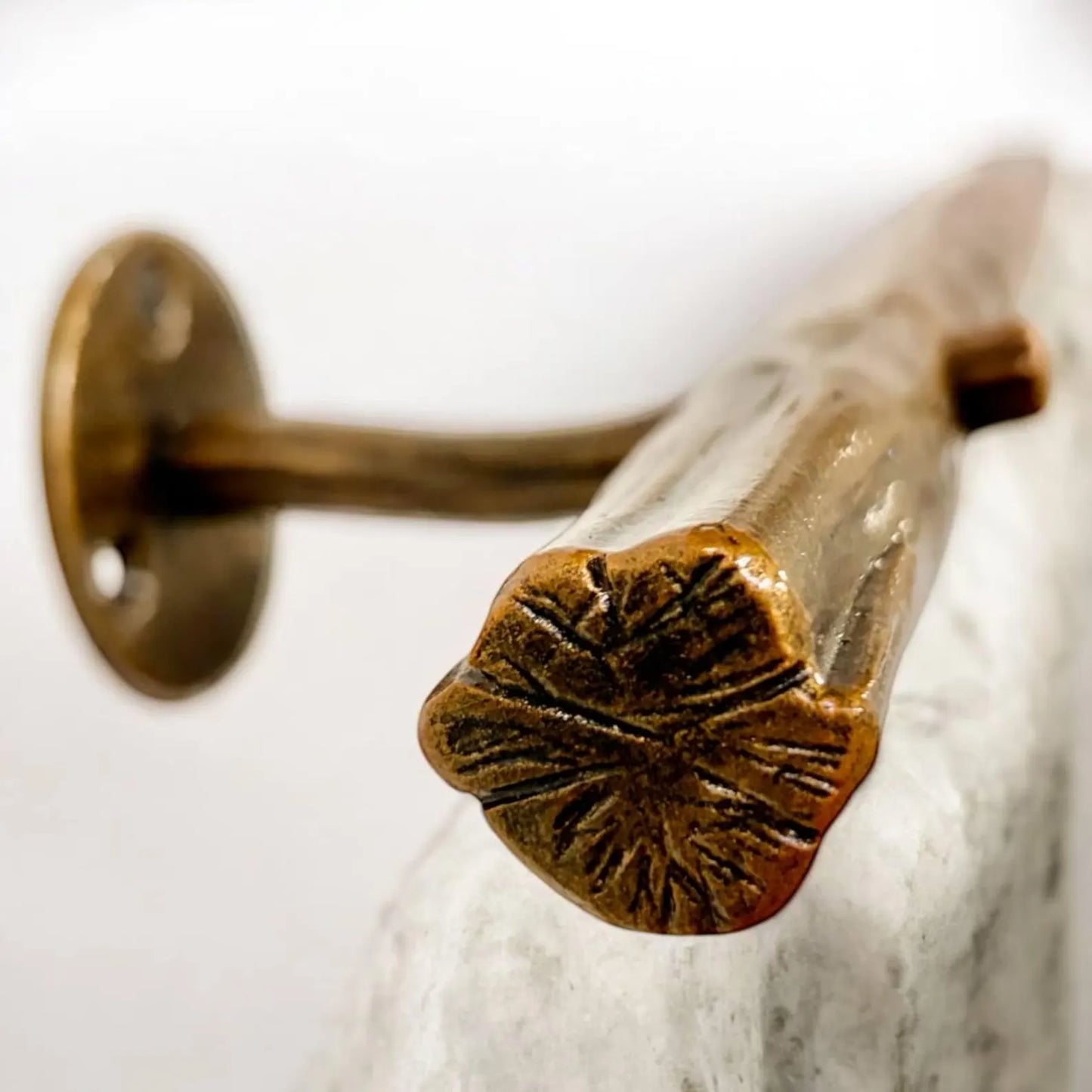 Hand Forged Steel Stair Handrail, Rustic Metal Wall Mount Railings for Indoor and Outdoor Use