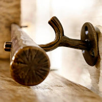 Hand Forged Steel Stair Handrail, Rustic Metal Wall Mount Railings for Indoor and Outdoor Use