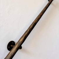 Hand Forged Steel Handrail | Modern Wall Mounted Stair Handrail | Artisan Textured Metal Handrail | Custom Indoor & Outdoor Stair Railing