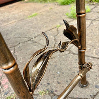 Hand Forged Wrought Iron Bench Legs: Bamboo Style, Rustic Frame