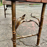 Hand Forged Wrought Iron Bench Legs: Bamboo Style, Rustic Frame