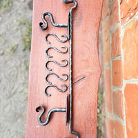 Wrought iron rack for cast iron pots and pans, premium handmade wall organizer for pots
