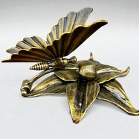 Metal Napkin Holder for Table,Decorative Flower Napkin Holder with Butterfly,Unique Handmade Tabletop Paper Napkin Holder