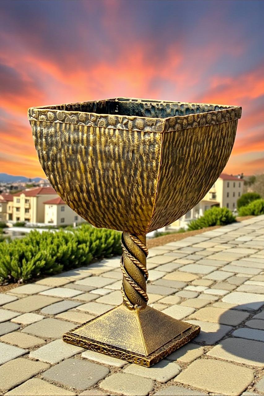 Wrought iron trash can,handmade metal trash can,modern trash can,outdoor, garden or interior decoration,outdoor trash can,gift,medieval styl