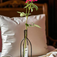 Hand Forged Metal Vase Base: Industrial Loft Floral Art Sculpture