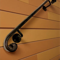 Forged Stair Handrail,Handmade Steel Wall Rail,Heavy-Duty Forged Handrail,Premium Wall-Mounted Railing,Classic Design,Custom Lengths
