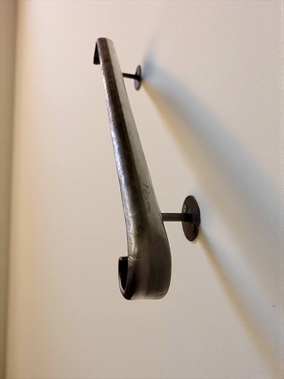 Forged Stair Handrail,Handmade Steel Wall Rail,Heavy-Duty Forged Handrail,Premium Wall-Mounted Railing,Classic Design,Custom Lengths