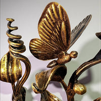 Christmas Gift ,Hand-Forged Butterfly Wall Art,Unique Metal Branch Hook Rack,Nature Inspired Sculpture,Holiday Gift for Mom,Home Decor