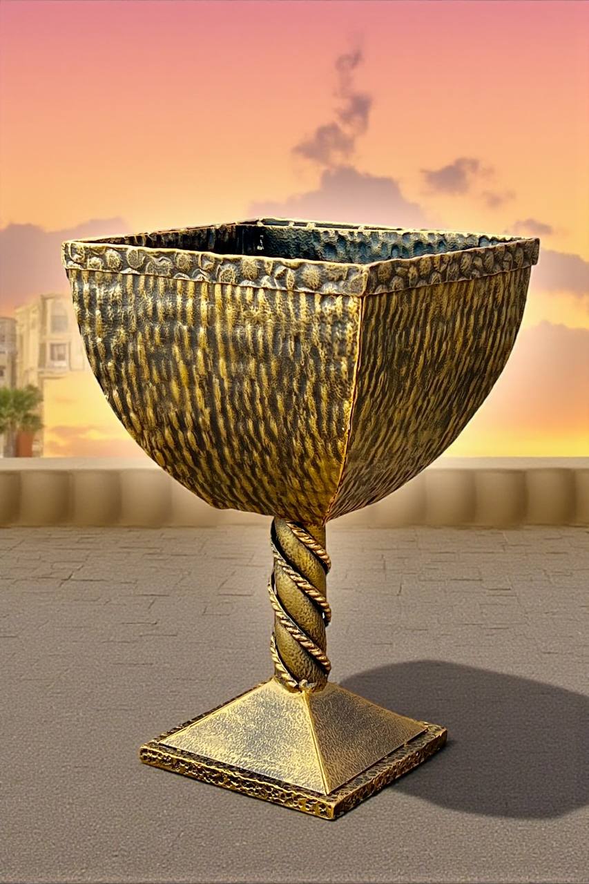 Wrought iron trash can,handmade metal trash can,modern trash can,outdoor, garden or interior decoration,outdoor trash can,gift,medieval styl