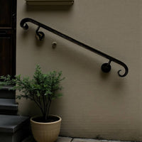 Forged Stair Handrail,Handmade Steel Wall Rail,Heavy-Duty Forged Handrail,Premium Wall-Mounted Railing,Classic Design,Custom Lengths
