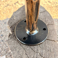 Wrought Iron Handrail for Stairs, Post Mounted Stair Handrail, Indoor Iron Railing, Interior Stair Rail, Custom Hand Forged Handrail