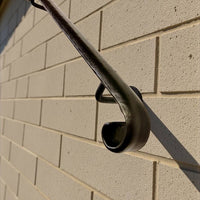 Forged Stair Handrail,Handmade Steel Wall Rail,Heavy-Duty Forged Handrail,Premium Wall-Mounted Railing,Classic Design,Custom Lengths