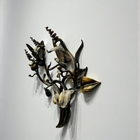 Christmas Gift ,Hand-Forged Butterfly Wall Art,Unique Metal Branch Hook Rack,Nature Inspired Sculpture,Holiday Gift for Mom,Home Decor