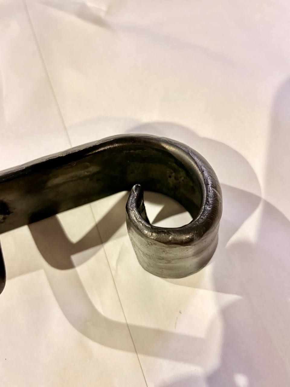 Forged Stair Handrail,Handmade Steel Wall Rail,Heavy-Duty Forged Handrail,Premium Wall-Mounted Railing,Classic Design,Custom Lengths