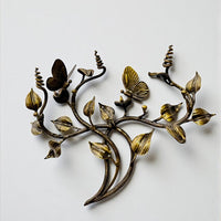 Christmas Gift ,Hand-Forged Butterfly Wall Art,Unique Metal Branch Hook Rack,Nature Inspired Sculpture,Holiday Gift for Mom,Home Decor