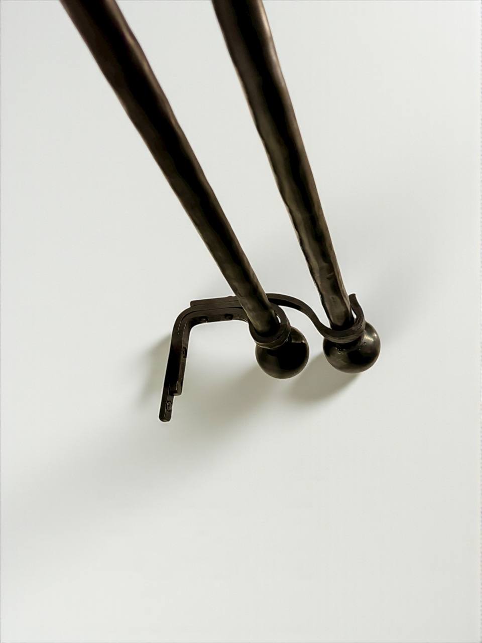 Hand forged curtain rod, home decor and rustic window treatments, farmhouse shower curtain rod, single or double curtain rod,custom length.