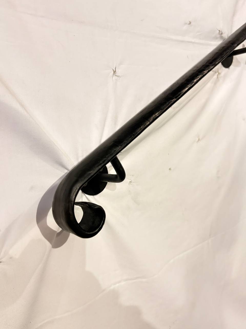 Forged Stair Handrail,Handmade Steel Wall Rail,Heavy-Duty Forged Handrail,Premium Wall-Mounted Railing,Classic Design,Custom Lengths