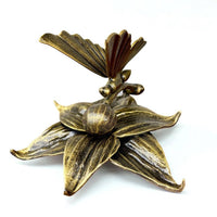 Metal Napkin Holder for Table,Decorative Flower Napkin Holder with Butterfly,Unique Handmade Tabletop Paper Napkin Holder