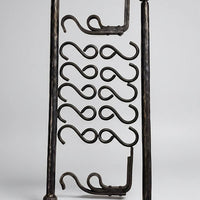Forged Wall-Mounted Kitchen Rail in Amish & Farmhouse Style,Rustic Double Iron Pipe Ø22 mm,Hand-Forged Country Kitchen Decor