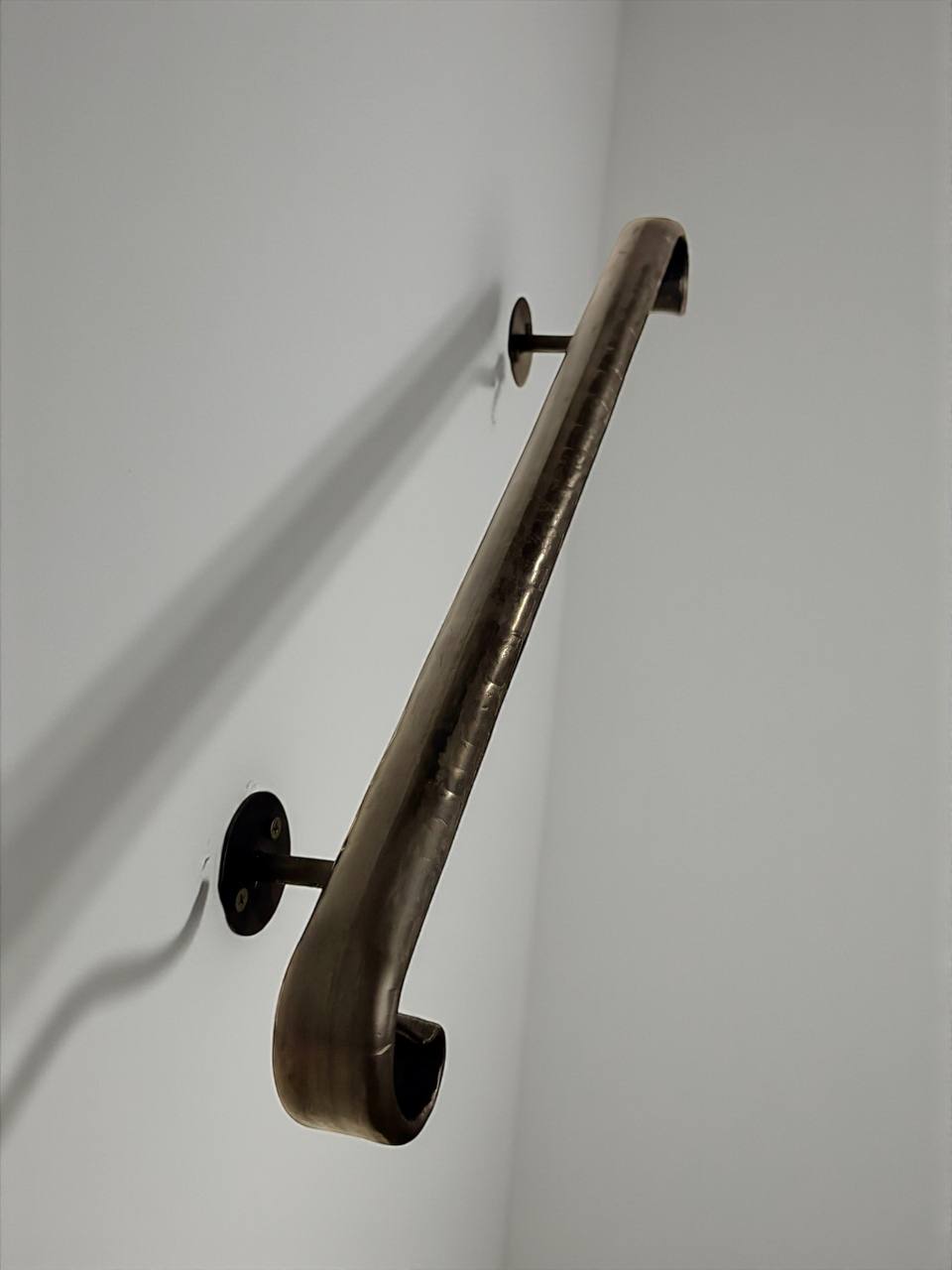 Forged Stair Handrail,Handmade Steel Wall Rail,Heavy-Duty Forged Handrail,Premium Wall-Mounted Railing,Classic Design,Custom Lengths