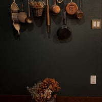 Hand-Forged Kitchen Rack — Rustic Iron Wall Organizer with Hooks
