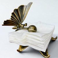 Metal Napkin Holder for Table,Decorative Flower Napkin Holder with Butterfly,Unique Handmade Tabletop Paper Napkin Holder