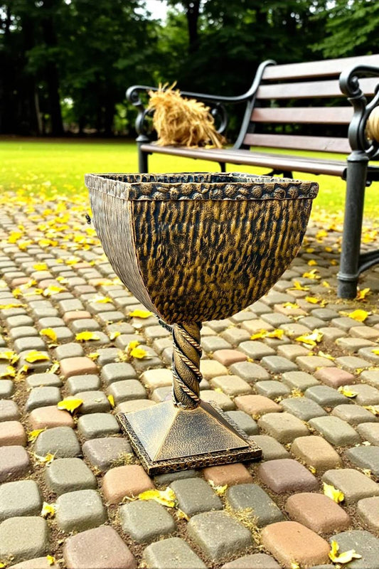 Wrought iron trash can,handmade metal trash can,modern trash can,outdoor, garden or interior decoration,outdoor trash can,gift,medieval styl