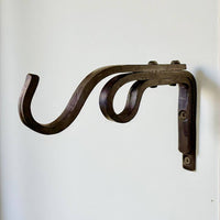 Forged Wall-Mounted Kitchen Rail in Amish & Farmhouse Style,Rustic Double Iron Pipe Ø22 mm,Hand-Forged Country Kitchen Decor