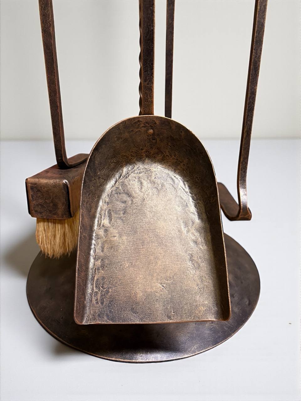 Personalized Forged Fireplace Tool Set,Engraved Iron Fire Stand,Custom Family Name Gift,Hand Forged Fireplace Tools,Bronze or Black Finish