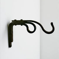 Forged Wall-Mounted Kitchen Rail in Amish & Farmhouse Style,Rustic Double Iron Pipe Ø22 mm,Hand-Forged Country Kitchen Decor